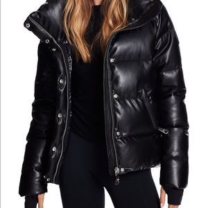 SAM. BNWT Vegan Leather Isabel Jacket Puffer Med